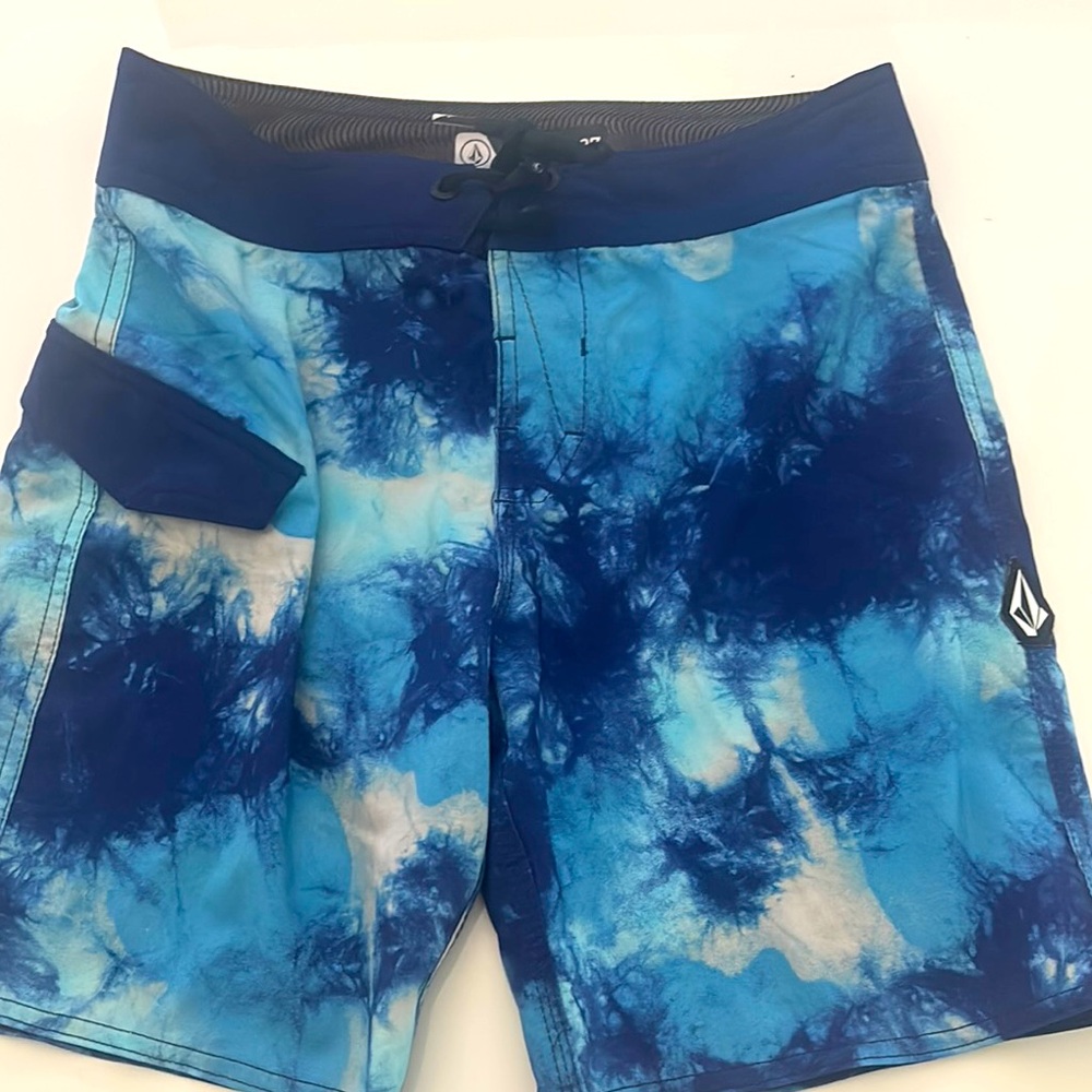 Volcom Blue Tie-Dye Board Shorts